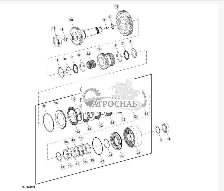 High Range Forward Clutch Assembly without Lockup Torque Converter 